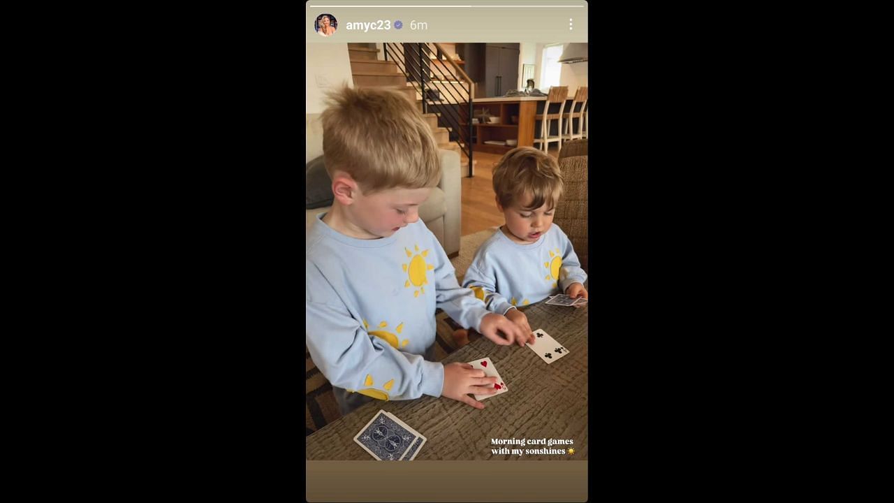 Screenshot of Amy Cole's Instagram story (Image from - Instagram.com/@amyc23 IG Stories)